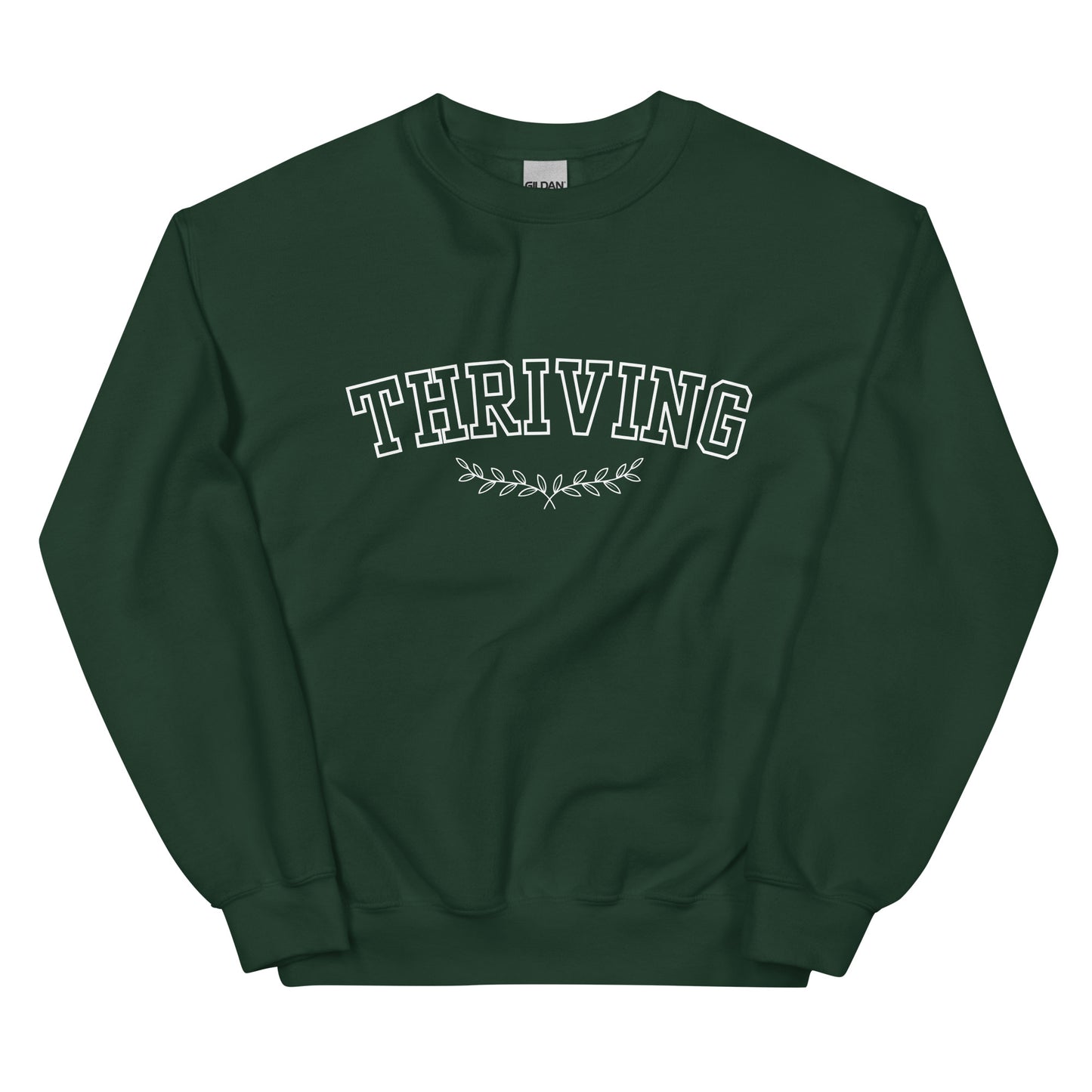 "Thriving" Crewneck (Forest Green)